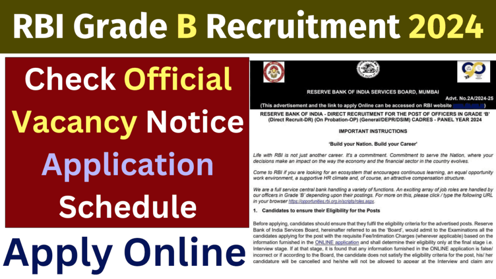 RBI Grade B Recruitment 2024