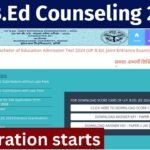 UP B.Ed Counselling 2024